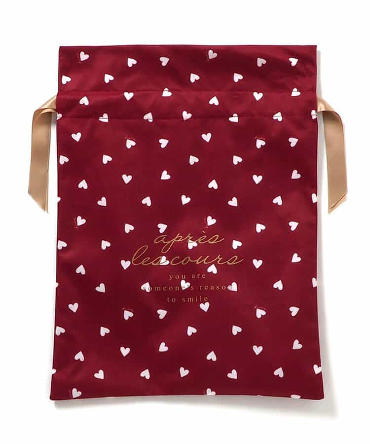 tiny bear・ハート柄ギフト巾着（S）【セルフラッピングにおすすめ】