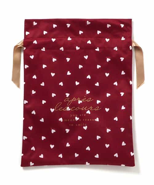 tiny bear・ハート柄ギフト巾着（S）【セルフラッピングにおすすめ】